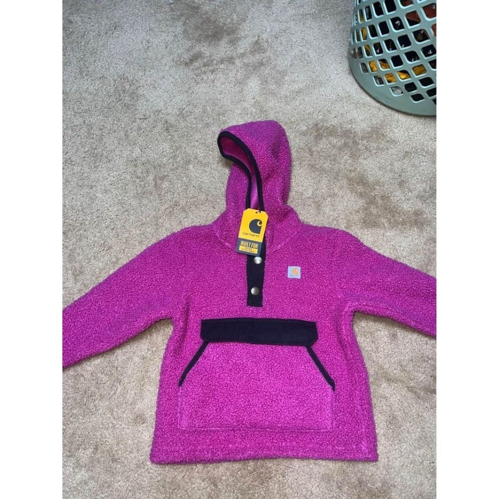 NWT kids carhartt sherpa pullover size 2T